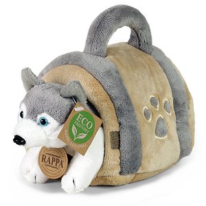 Piesek Husky w budzie - 20cm