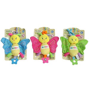 Motyl Baby Grzechotka 3 kolory (Gos) - 18cm