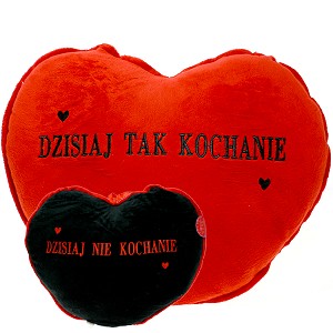 Poduszka Serce Dzisiaj Tak (Dwustronna) - 43cm